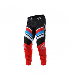 Pantalon Troy Lee Desings GP Air  Warped rouge/noir TLD Officiel Motocross VTT BMX