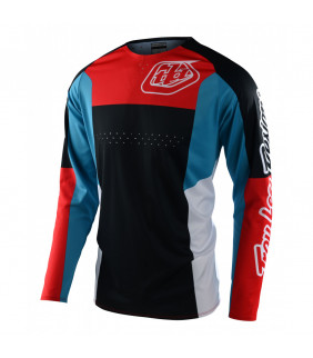 Maillot Troy Lee Desings SE Pro  Quattro bleu/rouge TLD Officiel Motocross VTT BMX