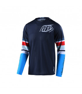 Maillot Troy Lee Desings GP Air  Warped bleu/rouge rouge TLD Officiel Motocross VTT BMX