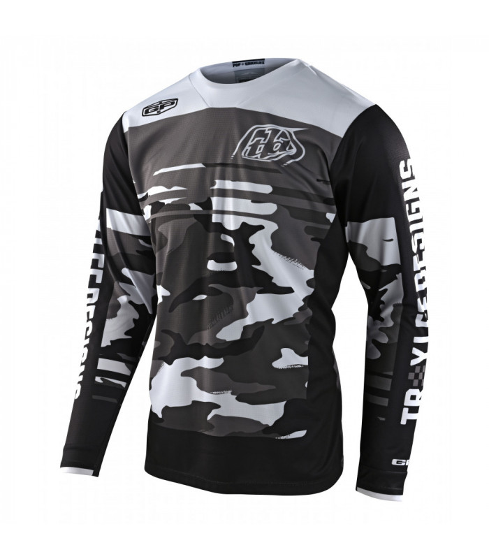 Maillot Troy Lee Desings GP  Formula camo noir/gris TLD Officiel Motocross VTT BMX