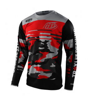 Maillot Troy Lee Desings GP  Formula camo noir/rouge TLD Officiel Motocross VTT BMX