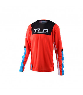 Maillot Troy Lee Desings GP  enfant Fractura orange/noir TLD Officiel Motocross VTT BMX