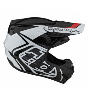 Casque Motocross Troy Lee Designs GP Polyacrylite Overload noir/blanc  ECE TLD