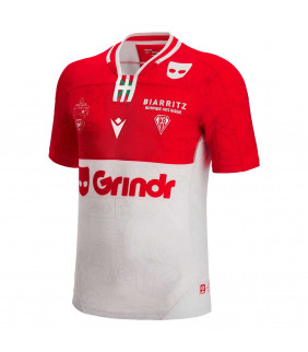 Maillot Macron Biarritz olympique Domicile Pays basque Officiel Rugby