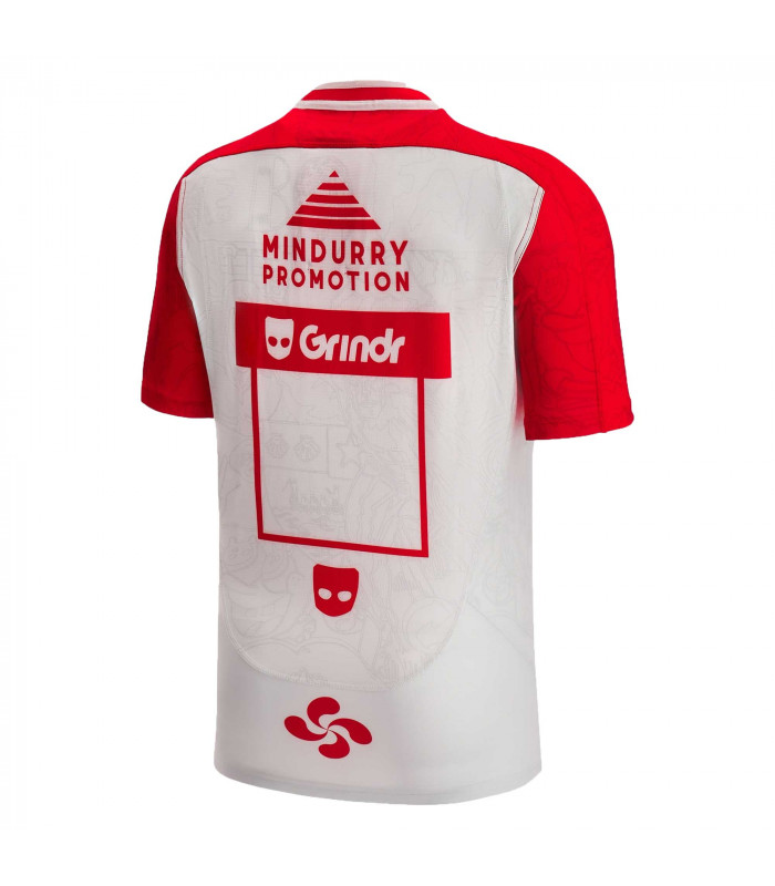 Maillot Macron Biarritz olympique Domicile Pays basque Officiel Rugby