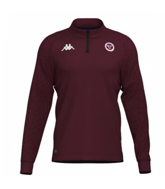 Sweat Zip Kappa Ablas Pro UBB Union Bordeaux Bègles Officiel Rugby