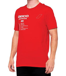 T-shirt Outlier 100% Honda Geico Officiel Motocross