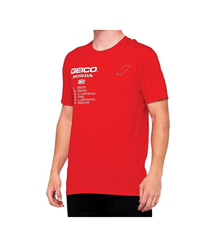 T-shirt Outlier 100% Honda Geico Officiel Motocross