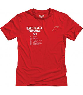 T-shirt Outlier 100% Honda Geico Officiel Motocross