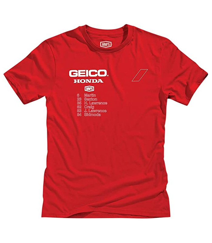 T-shirt Outlier 100% Honda Geico Officiel Motocross