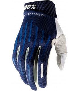Gant Ridefit 100% glove bleu/blanc -  Officiel Motocross