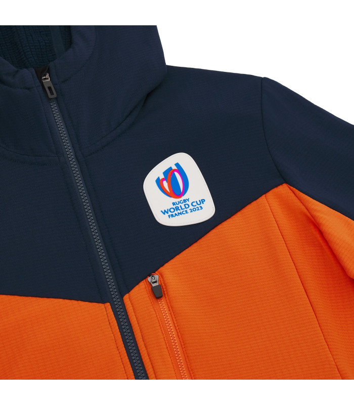 Sweat a Capuche Zip Macron Adulte Rugby World Cup 2023 Officiel