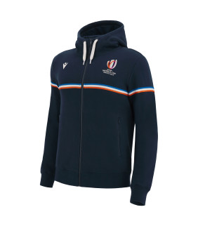 Sweat a Capuche Zip Macron Adulte France Rugby World Cup 2023 Officiel