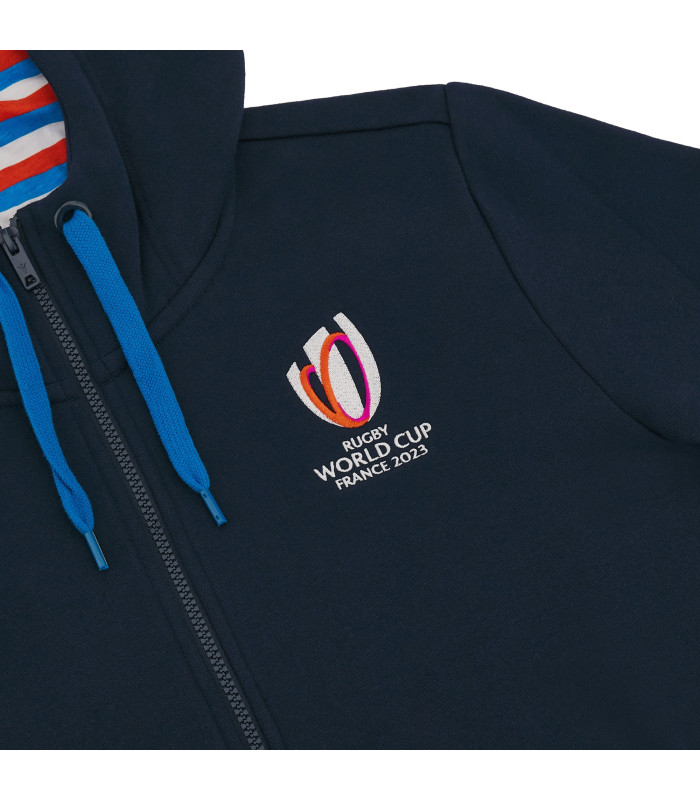 Sweat a Capuche Zip Macron Adulte Rugby World Cup 2023 Officiel