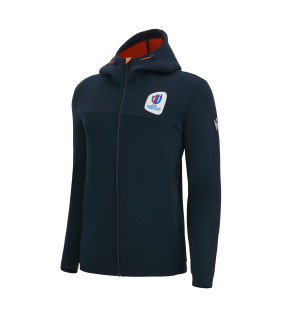 Sweat a Capuche Zip Macron Adulte Rugby World Cup 2023 Officiel