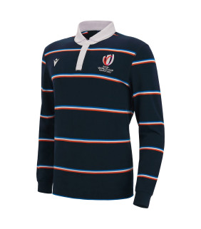 Polo Macron manche Longue Adulte Rugby France World Cup 2023 Officiel