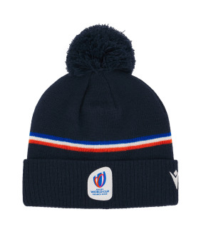 Bonnet Macron Enfant Pompon France Rugby World Cup 2023 Officiel