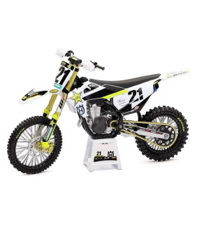 Moto miniature New Ray - Moto Cross Husqvarna FC 450 Team Jasin AndersonN°21 1/12 eme