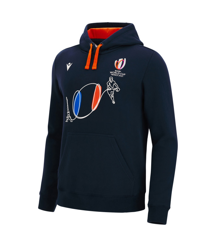 Sweat a Capuche Macron Adulte France Rugby World Cup 2023 Officiel