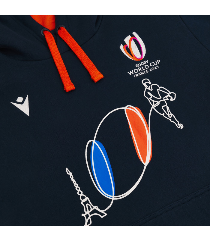 Sweat a Capuche Macron Adulte France Rugby World Cup 2023 Officiel