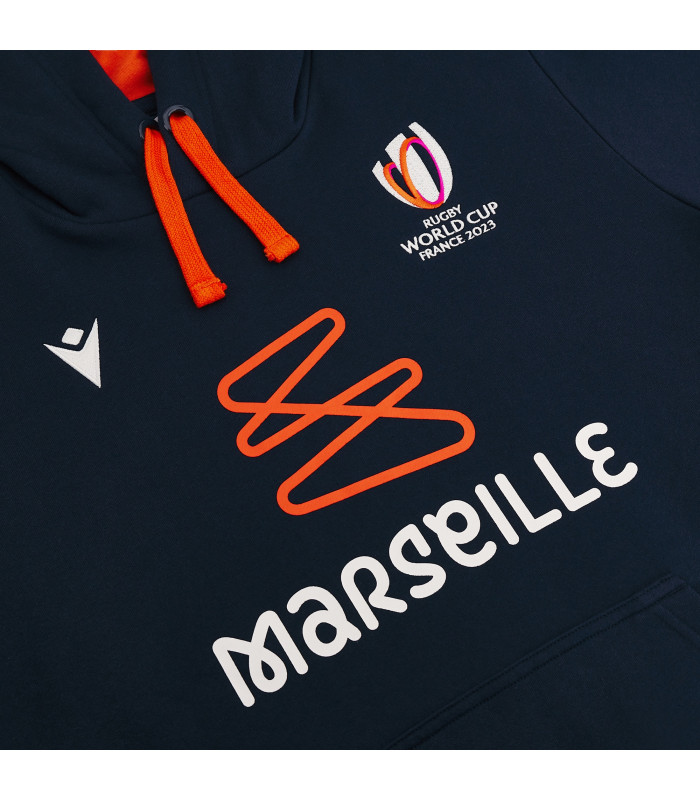 Sweat a Capuche Macron Adulte Marseille Rugby World Cup 2023 Officiel