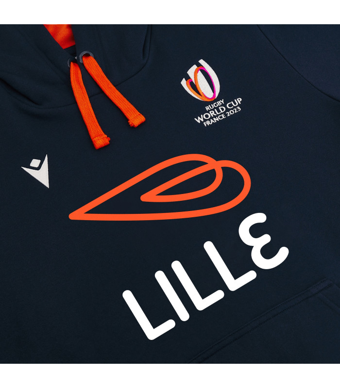 Sweat a Capuche Macron Adulte Lille Rugby World Cup 2023 Officiel