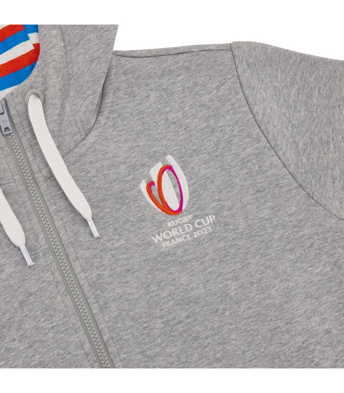 Sweat a Capuche Zip Macron Adulte Rugby World Cup 2023 Officiel