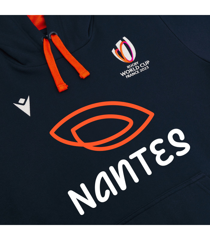 Sweat a Capuche Macron Adulte Nantes Rugby World Cup 2023 Officiel