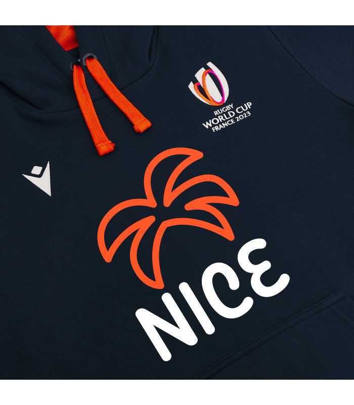 Sweat a Capuche Macron Adulte Nice Rugby World Cup 2023 Officiel