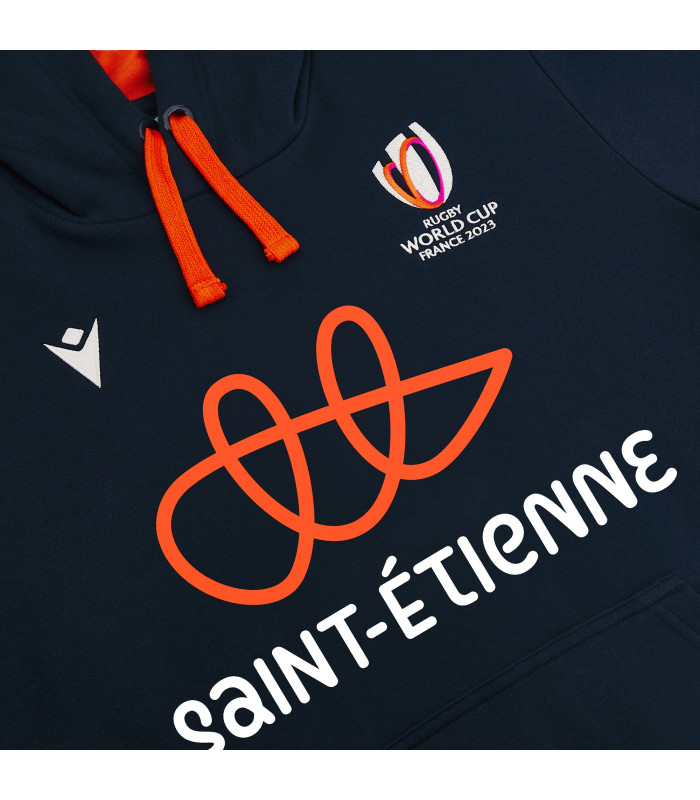 Sweat a Capuche Macron Adulte Saint-Etienne Rugby World Cup 2023 Officiel