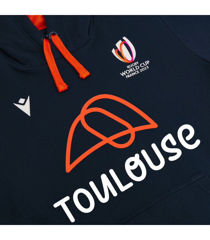 Sweat a Capuche Macron Adulte Toulouse Rugby World Cup 2023 Officiel