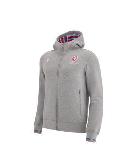 Sweat a Capuche Zip Macron Enfant Rugby World Cup 2023 Officiel