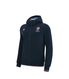 Sweat a Capuche Zip Macron Enfant Rugby World Cup 2023 Officiel