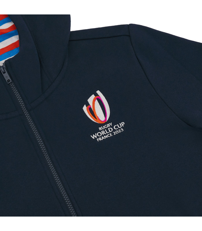 Sweat a Capuche Zip Macron Enfant Rugby World Cup 2023 Officiel