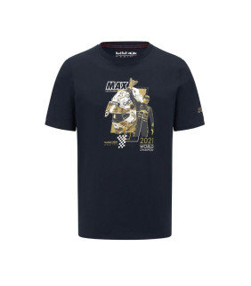 T-shirt Max Verstappen Grapic Champion du Monda Racing Team RB Officiel F1