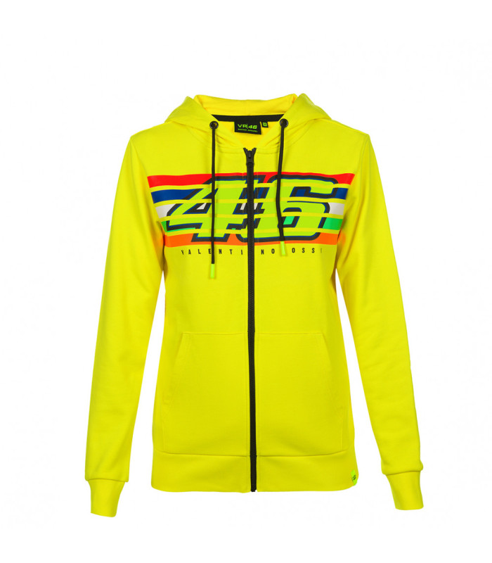 Sweat à Capuche Zip Femme VR46 Officiel MotoGP Valentino Rossi