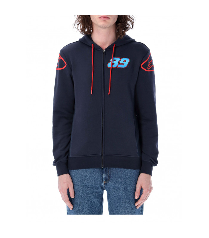 Sweat a Capuche Zip Jorge Martin 89 Dual Alpinestars Officiel Motogp