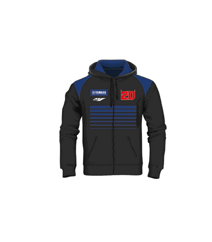 Sweat a Capuche Zip Fabio Quartararo 20 Dual Yamaha Factory Officiel MotoGP