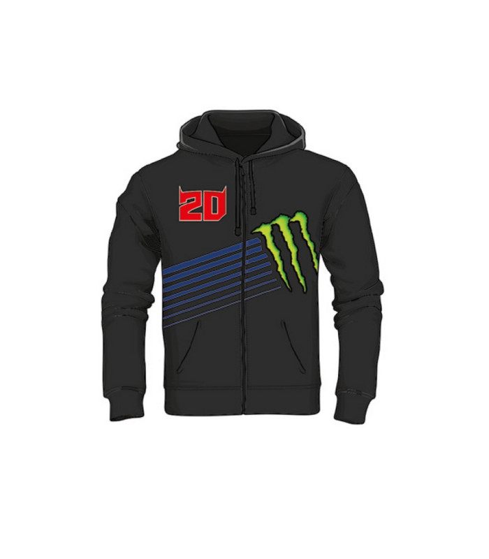 Sweat a Capuche Zip Fabio Quartararo 20 Dual Monster Energy Officiel MotoGP