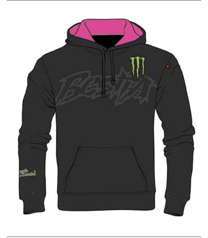 Sweat a Capuche Zip Enea Bastianini 23 Dual Monster Energy Officiel MotoGP