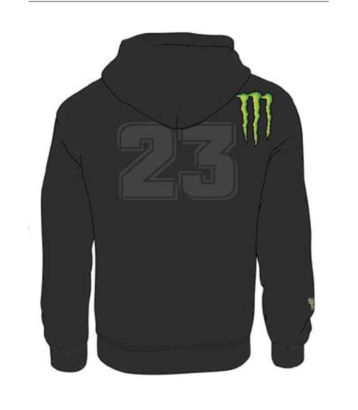 Sweat a Capuche Zip Enea Bastianini 23 Dual Monster Energy Officiel MotoGP