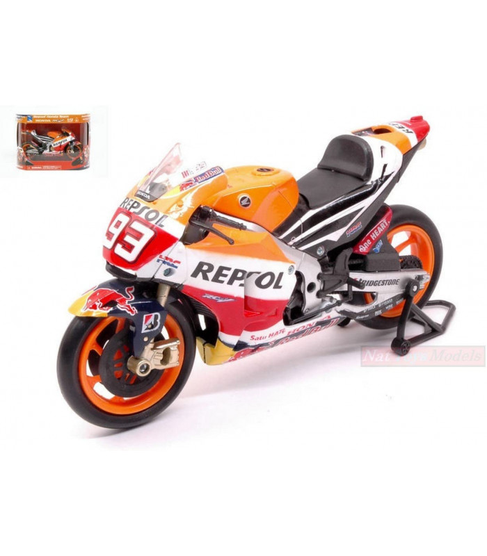 Moto Miniature Newray MM93 Honda Repsol Team - Honda Rc213V - Marc Marquez N°93 Officiel MotoGP 1: 12