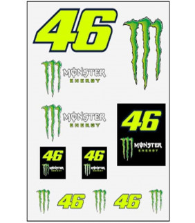 Stickers VR46 Monster Energy Officiel MotoGP Valentino Rossi