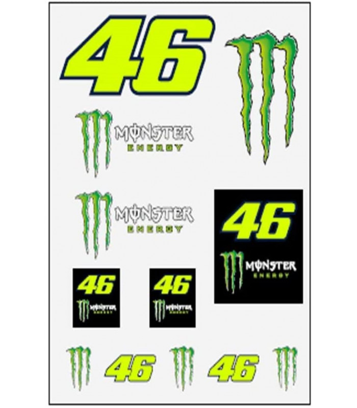 Stickers VR46 Monster Energy Officiel MotoGP Valentino Rossi