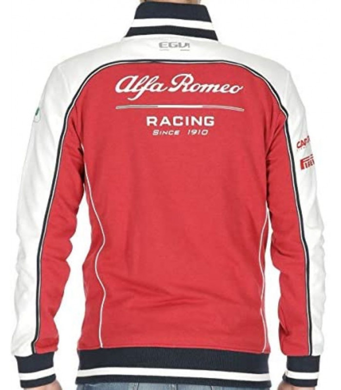 Sweat Zip Homme ALFA ROMEO Formule 1 Officiel Team F1 Racing