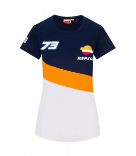 T-shirt Femme Alex Marquez 73 Honda Repsol Racing Officiel MotoGP