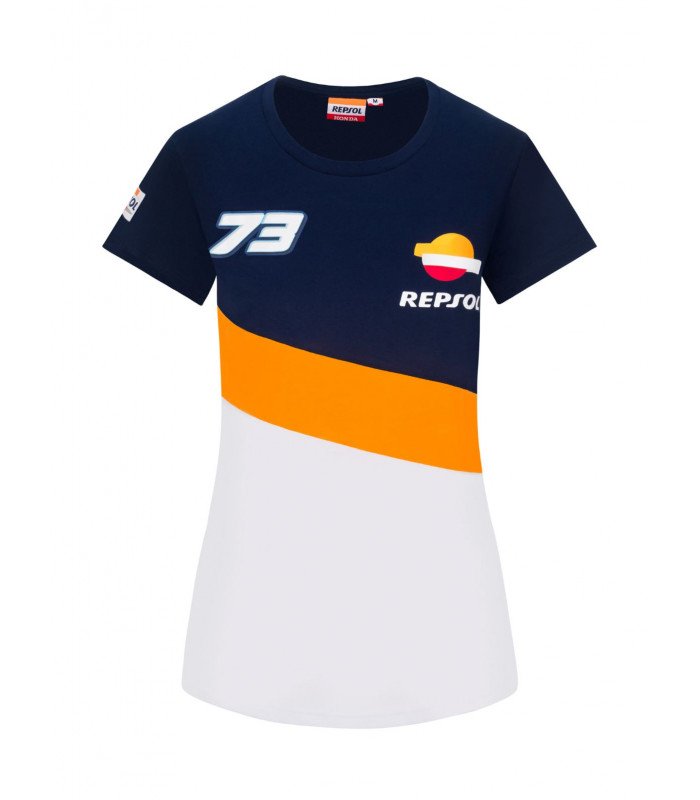 T shirt Femme Alex Marquez 73 Honda Repsol Racing Officiel MotoGP