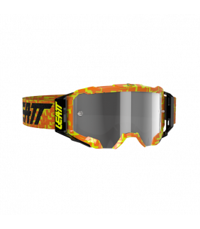 Masque LEATT Velocity 5.5 - orange Neon - Ecran gris clair 58% Officiel Motocross/VTT/BMXDH