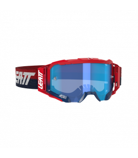 Masque LEATT Velocity 5.5 - rouge - Ecran bleu 52% Officiel Motocross/VTT/BMXDH