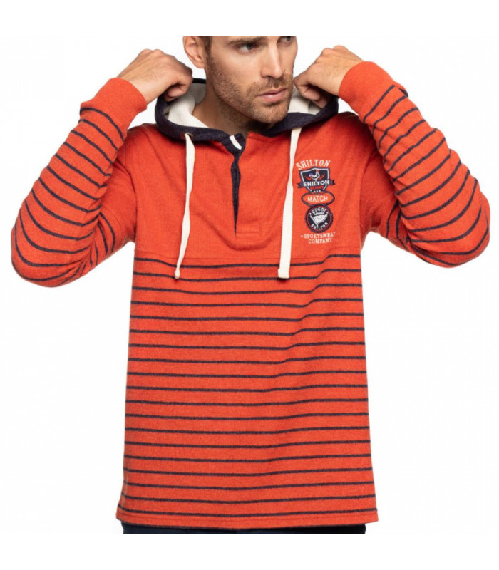 Sweat a capuche Zip Shilton rugby en maille